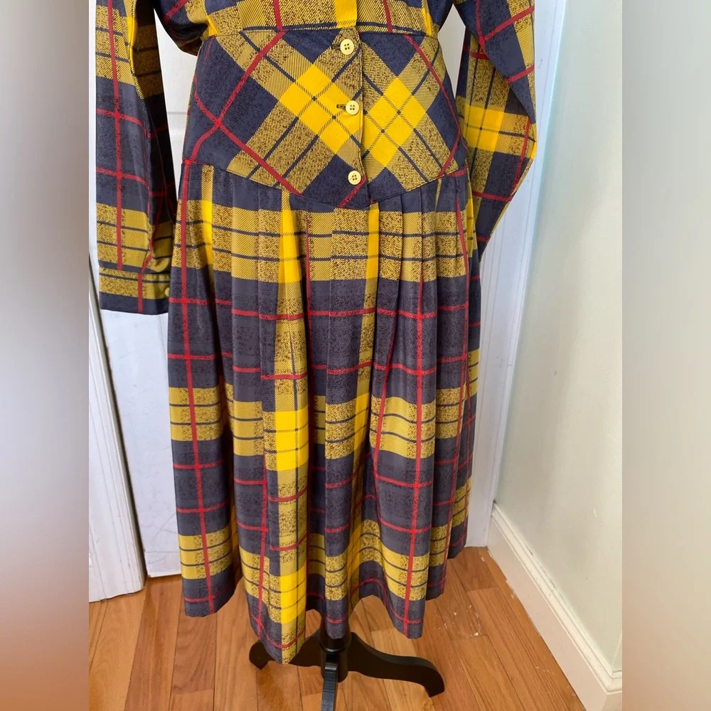 1980s/90s Vivienne Westwood Style Marvin Singer for Depeche Mode Drop Waist Dres - Picture 7 of 9